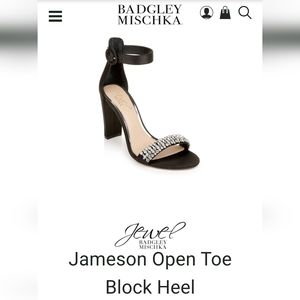 Jewel by Badgley Mischka "Jameson" Open Toe Heels